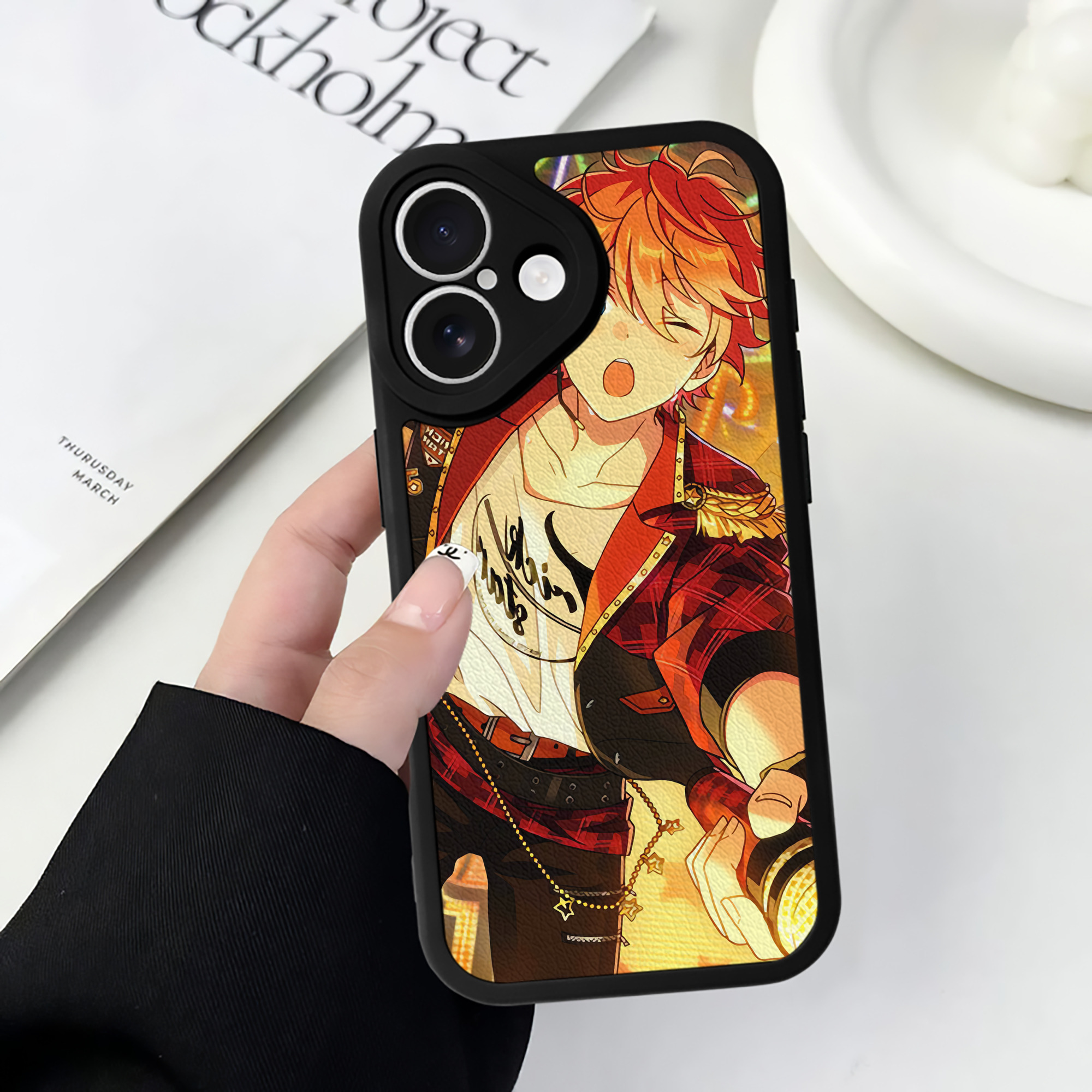 （画像用） あんさんぶるスターズ! Ensemble Stars 【iPhone 16シリーズ対応】シリコンスマホケース（レザー調） 材質：シリコン